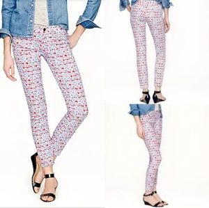 J. Crew Liberty toothpick MatildaTulip Floral Jean